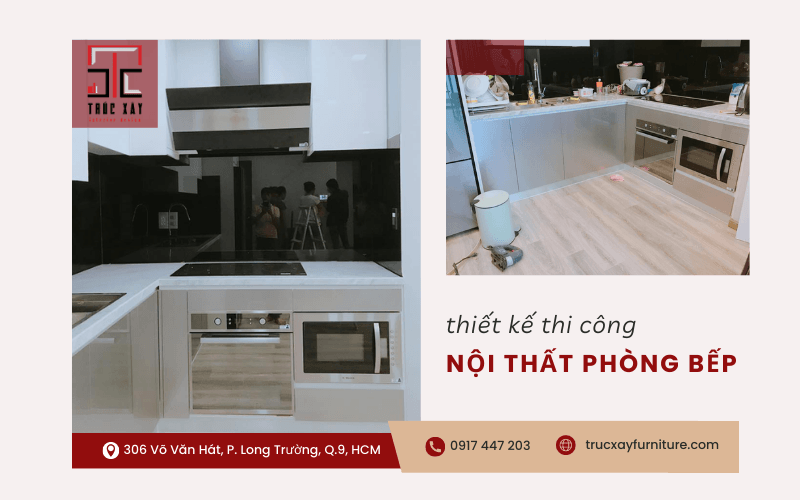 thi công nội thất phòng bếp