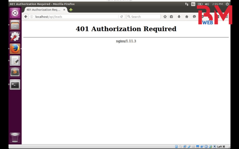 Lỗi 401 trên website 